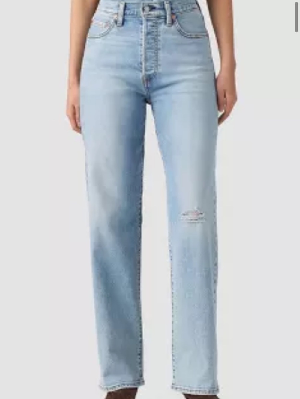 Levi's Light Blue Distressed Bootcut Jeans for Women